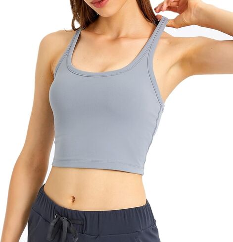 Nanomi Beauty Women Removable Padded Sports Bras Workout Running Yoga Tank Tops in Saudi Arabia