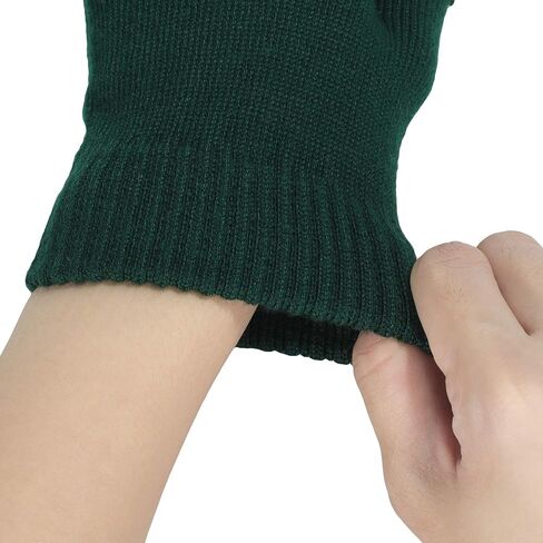 ZLYC Women Winter Fingerless Gloves Wool Knit Half Finger Stretch Glove in Saudi Arabia