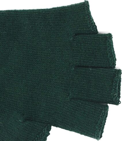 ZLYC Women Winter Fingerless Gloves Wool Knit Half Finger Stretch Glove in Saudi Arabia