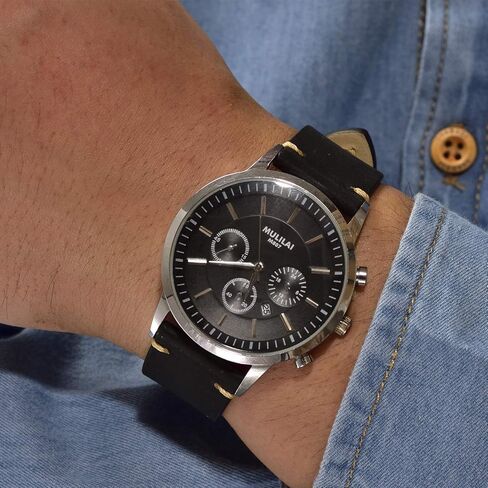 أساور ساعة جلدية للرجال من EACHE، أحزمة ساعة كلاسيكية للنساء، كريزي هورس/شمع زيتي/جلد سويدي/جلد مدبوغ نباتي، سوار ساعة بديل 18 مم 19 مم 20 مم 22 مم in Kuwait