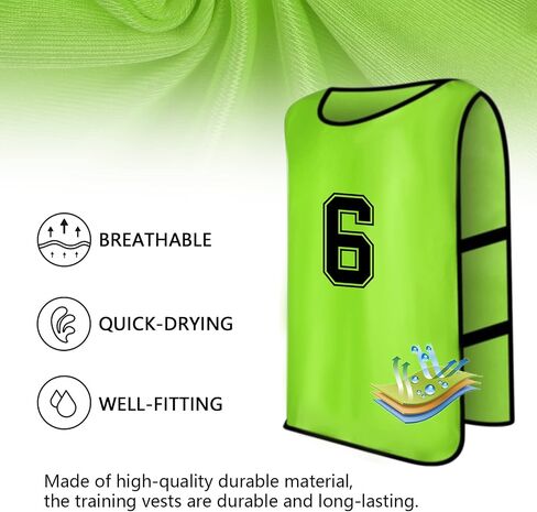 brooman Scrimmage Training Vest Kids Youth Adult Soccer Practice Jersey Athletic Pinnies (12 &24 Pack) in Saudi Arabia
