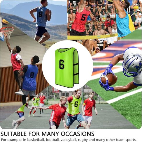 brooman Scrimmage Training Vest Kids Youth Adult Soccer Practice Jersey Athletic Pinnies (12 &24 Pack) in Saudi Arabia