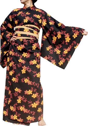 RaanPahMuang Full Kimono Dress Long Japanese Outfit in Woven Thai Fabrics in Kuwait