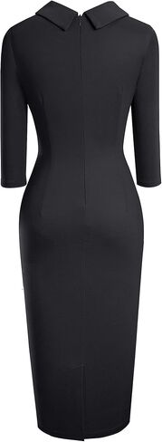 فساتين HOMEYEE للسيدات ذات ثنيات كلاسيكية للعمل والمكتب B574 in Kuwait