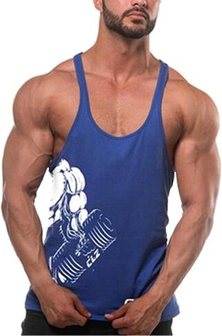 Cabeen Men's Workout Tank Top Stringer Muscle Gym Bodybuilding Sleeveless Shirt in Saudi Arabia