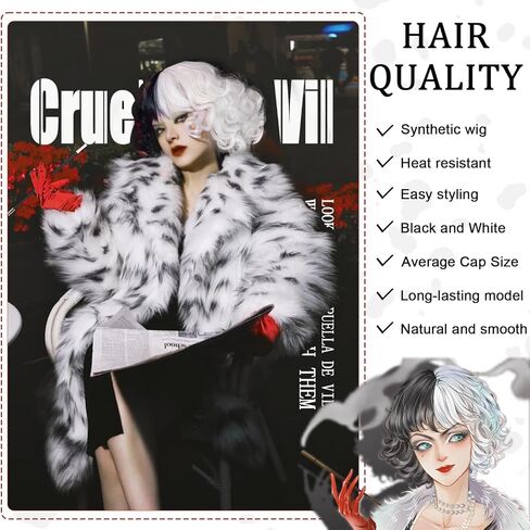 شعر مستعار Neragron Wednesday Addams للنساء والفتيات، شعر مستعار طويل أسود مجدول مع غرة شعر مستعار لزي الهالوين، شعر مستعار أسود مضفر طويل مستقيم للفتيات أزياء تنكرية لحفلات الهالوين in Kuwait