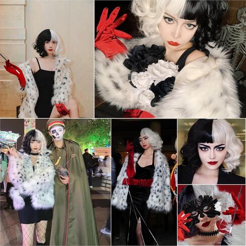 شعر مستعار Neragron Wednesday Addams للنساء والفتيات، شعر مستعار طويل أسود مجدول مع غرة شعر مستعار لزي الهالوين، شعر مستعار أسود مضفر طويل مستقيم للفتيات أزياء تنكرية لحفلات الهالوين in Kuwait