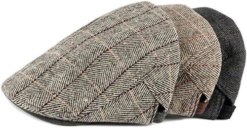 قبعة Soultopxin Newsboy للرجال، قبعة مسطحة من القطن Ivy Gatsby Newsboy قابلة للتعديل in Kuwait