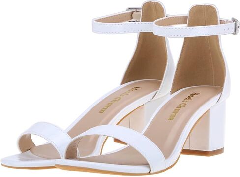 Women's Strappy Chunky Block Low Heeled Sandals 2 Inch Open Toe Sandal | Ankle Strap High Heel Dress Sandals Daily Work Party Wedding Shoes in Saudi Arabia