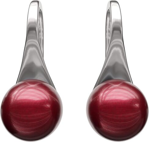 مجوهرات لوفا اللؤلؤ الزجاجي والهيماتيت الكريستالي على شكل تاج مشبك على أقراط خطافية لحفلات الزفاف، وحفلات الزفاف، والمناسبات الرسمية والأزياء in Kuwait