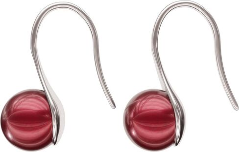 مجوهرات لوفا اللؤلؤ الزجاجي والهيماتيت الكريستالي على شكل تاج مشبك على أقراط خطافية لحفلات الزفاف، وحفلات الزفاف، والمناسبات الرسمية والأزياء in Kuwait