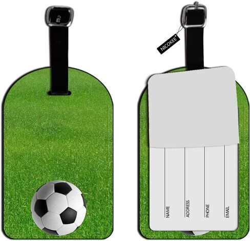 Nicokee Sound Light Music Note Design Luggage Tags Suitcase Carry-On ID Cards, Leather Travel Suitcase Bag Labels Checked Baggage Tags Lables in Kuwait