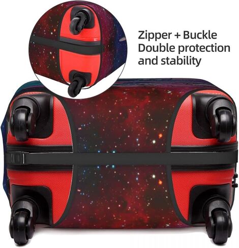 Lyukrsg Anime Luggage Protector with Luggage Tag for Women Men Cartoon Travel Suitcase Cover Fits 18-21 Inch Luggages Kawaii Anti-Scratch Luggage Covers for Suitcases S in Saudi Arabia
