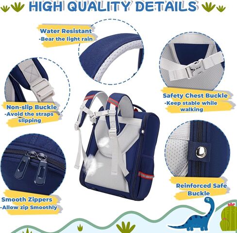 حقيبة ظهر للأطفال من ASKSKY للفتيات، حقيبة ظهر مدرسية برسوم كارتونية كاواي وحقيبة كتب مفتوحة واسعة لعمر 5-10 سنوات مع شريط عاكس، كيتي زرقاء in Kuwait