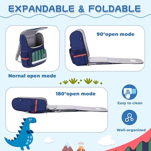 حقيبة ظهر للأطفال من ASKSKY للفتيات، حقيبة ظهر مدرسية برسوم كارتونية كاواي وحقيبة كتب مفتوحة واسعة لعمر 5-10 سنوات مع شريط عاكس، كيتي زرقاء in Kuwait