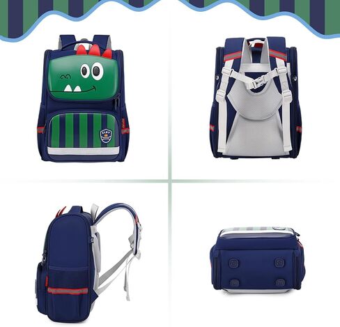 حقيبة ظهر للأطفال من ASKSKY للفتيات، حقيبة ظهر مدرسية برسوم كارتونية كاواي وحقيبة كتب مفتوحة واسعة لعمر 5-10 سنوات مع شريط عاكس، كيتي زرقاء in Kuwait