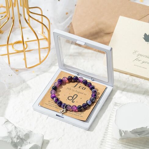 WATINC Constellation Zodiac Bracelets Leo Virgo Libra Sagittarius Scorpio Capricorn Aquarius Pisces Aries Taurus Gemini Cancer Birthday Gifts for Girls Women with Wish Card, Jewelry Charm for Sister Mom Bday in Saudi Arabia