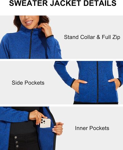 COZZYON Women Fleece Zip Up Jacket Light Sweater Jacket in Kuwait