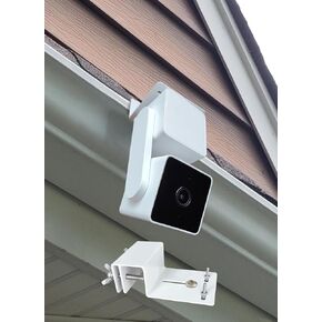 DIANMU Gutter Mount for Google Nest Cam Outdoor (Battery) Solar Panel, Rustfree Gutter Brackets for Arlo/Ring/Eufy Solar Panel - Weatherproof - Aluminum Alloy -No Drill (1 Pack,White) (Not for Camera) in Kuwait