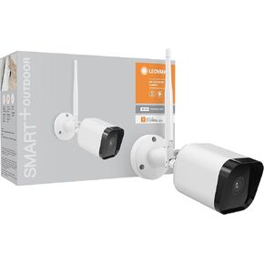 LEDVANCE WiFi Smart Outdoor Camera with Battery, Two-Way Audio, HD Video and Sensor, Compatible with Alexa and Google, Weatherproof, White - 1 Pack (75829) in Saudi Arabia