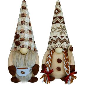 KnomeKo Coffee Gnomes Plush Bar Decor، هدايا سويدية Tomte Gnomes مصنوعة يدويًا لمنزل المزرعة في الربيع والصيف، جنوم إسكندنافي للمنزل والمطبخ والمكتب ومحطة القهوة وديكور رف الطاولة in Kuwait