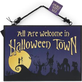 Beetlejuice It's Showtime Double-Sided Hanging Sign - Fun Beetlejuice Wall Decor for Halloween Decorating