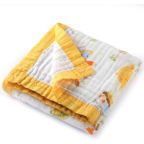 Baby Muslin Swaddle Blankets - Large Cotton Receiving Blanket Nursing Cover, Soft Kids Toddler Blanket for Boys & Girls, Lightweight, Breathable Baby Crib Blanket, 43.3x43.3