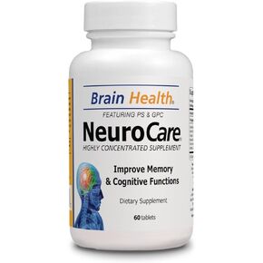 Neuro Care Nootropic Brain Health Supplement, Highly Concentrated Memory Booster Enhanced Mental Focus, Cognition, Memory, Concentration and Clarity, 100% Natural Dietary Supplement - 60 Tablets in Saudi Arabia