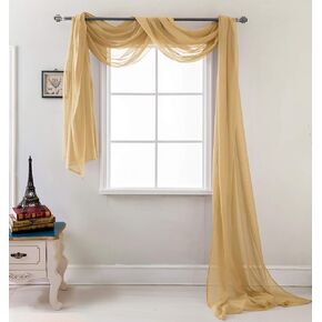 RT Designers Collection Celine Sheer 54 x 216 in. Sheer Curtain Scarf, Aqua in Saudi Arabia