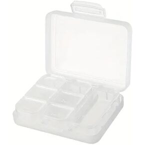 صندوق حبوب الدواء المحمول، مقاوم للرطوبة، منظم حبوب الدواء في الجيب، لطيف ومضغوط، صندوق لوحي لطيف للسفر، حقيبة حبوب منع الحمل اليومية، تخزين الفيتامينات، صناديق حبوب زيت السمك مع مقصورات (أزرق) in Kuwait