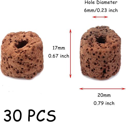 Crapuy 30 PCS Ceramic Aquatic Water Plants Fixed Ring Aquarium Plant Holder Cup Root Tabs Pot Ring Tool Cup Aquarium Accessories Decorative Fish Tank Pottery Grass Landscape 17×20mm/0.67"×0.79"(H×Dia) in Saudi Arabia