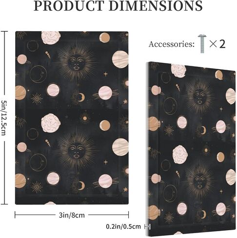 Decorative Outlet Covers Boho Midcetury Gold Sun Mountain Landscape 1 Gang Wall Plate Cover Receptacle Duplex Light Switch Cover Plate Single Dual Plug Covers Electrical Switchplate in Saudi Arabia