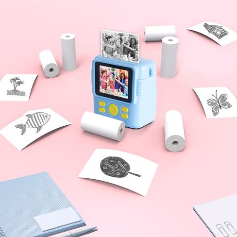 12 Rolls Instant Print Camera for Kids Refill Print Paper - Hikkon Thermal Print Paper Rolls Photo Print HD Printing for Most Kids Instant Camera - Paper Only(White-12) in Saudi Arabia