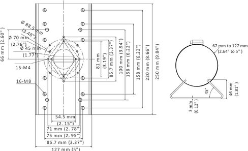 دعامة تثبيت على الحائط لكاميرا هايكفيجين قبة (DS-1275ZJ-SUS-BK) من KENUCO in Kuwait
