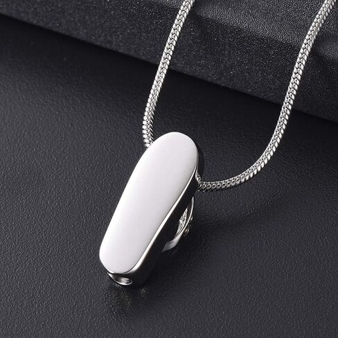 mingkejw Cremation Jewelry for Ashes Stainless Steel Flip-Flop Beach Charm Urn Pendant Necklace Keepsake Memorial Urn Jewelry for Ashes in Saudi Arabia