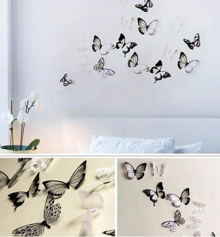 ملصقات جدارية ثلاثية الأبعاد قابلة للإزالة من Leoyoubei 72 قطعة من البولي فينيل كلوريد، 36 قطعة مع مغناطيس وشريط مزدوج الجوانب و36 قطعة دبوس لتزيين ستارة الغرفة، ديكور اعتيادي in Kuwait