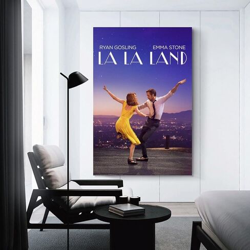 La La Land الفيلم المشارك قماش ملصق فني و جدار صورة فنية طباعة الأسرة الحديثة ديكور غرفة نوم الملصقات 12x18 بوصة (30x45 سنتيمتر) in Saudi Arabia