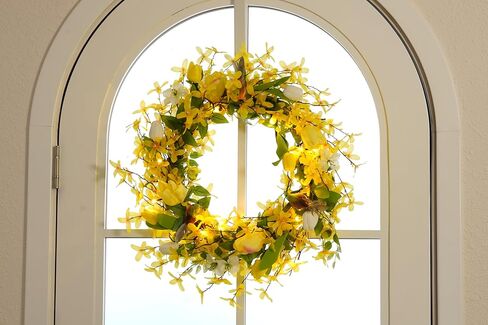 Valery Madelyn Spring Forsythia Wreath EG1112-0078 in Kuwait
