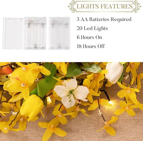 Valery Madelyn Spring Forsythia Wreath EG1112-0078 in Kuwait