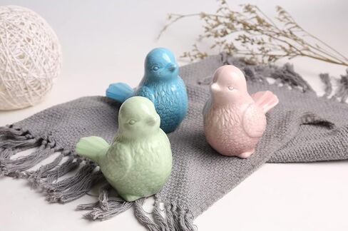 Blue Cottage Ceramic Bird Figurine Ornaments,Animal Model Gift for Home Garden Statue Wedding Decor (Blue) in Saudi Arabia