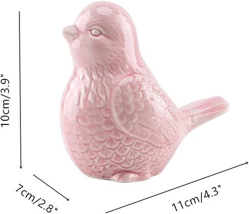 Blue Cottage Ceramic Bird Figurine Ornaments,Animal Model Gift for Home Garden Statue Wedding Decor (Blue) in Saudi Arabia