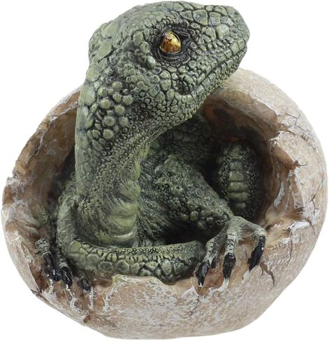 Ebros Jurassic Era Predator Hatching Dinosaur Egg Figurine 4" Tall Velociraptor in Egg Hatchling Statue Decor Sculpture As Fossil Themed Art in 3D Prehistoric Animal Collectible in Saudi Arabia