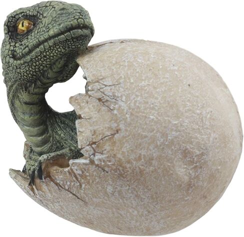 Ebros Jurassic Era Predator Hatching Dinosaur Egg Figurine 4" Tall Velociraptor in Egg Hatchling Statue Decor Sculpture As Fossil Themed Art in 3D Prehistoric Animal Collectible in Saudi Arabia