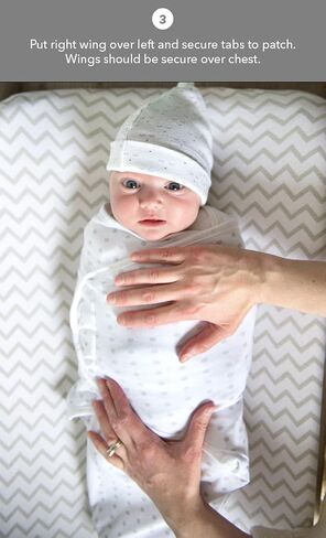 Ely's & Co Swaddle Blanket Adjustable Infant Baby Wrap Set 2 Pack Grey Chevron and Polka Dots (0-3 Months) in Kuwait