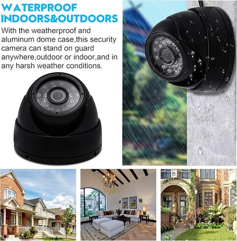 ALPCAM USB كاميرا قبة كاملة HD 1080P USB كاميرا ويب مع CMOS OV2710 مستشعر صورة مقاوم للماء كاميرا ويب داخلية وخارجية، كاميرات USB مع رؤية ليلية لنظام Android Linux Windows Mac Raspberry Pi in Kuwait