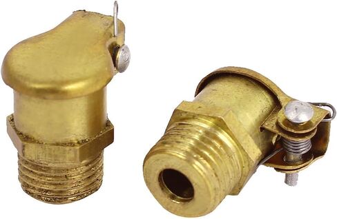 sourcingmap Lubricating Spring Cap Grease Oil Cup 10mm Thread Dia 2Pcs Brass Tone in Saudi Arabia