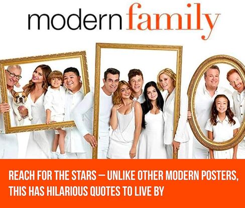بوستر عائلي عصري - ملصقات كوول تي في بروبس Family مستوحاة من كتاب Phils Osophy Modern Family Merchandise - دروس الحياة العائلية الحديثة من الأب - ملصقات جامعية رائعة من Loving Family Dad Phil in Kuwait