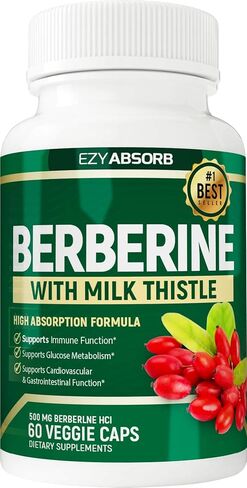 EzyAbsorb Gluten-Free Berberine 500mg, 60 Veggie Capsule w/LA-3 AMPK Metabolic Activator in Saudi Arabia