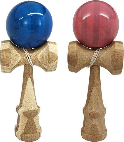 KENDAMA TOY CO. | 2 Pack | Competition Pro Kendama Full Size | Solid Wood Ball and Cup Coordination Toy | Pink and Blue Bundle in Saudi Arabia