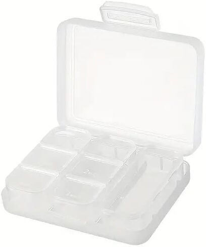 صندوق حبوب الدواء المحمول، مقاوم للرطوبة، منظم حبوب الدواء في الجيب، لطيف ومضغوط، صندوق لوحي لطيف للسفر، حقيبة حبوب منع الحمل اليومية، تخزين الفيتامينات، صناديق حبوب زيت السمك مع مقصورات (أزرق) in Kuwait